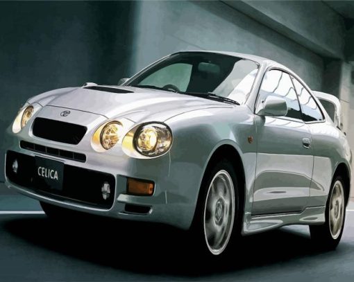 Grey Celica Car paint by number