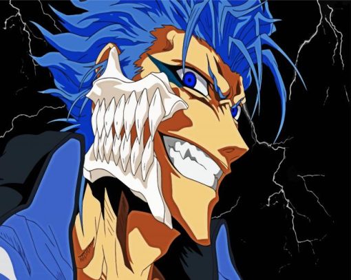 Grimmjow Jaegerjaquez Face paint by number