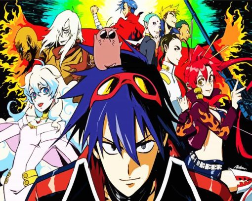 Gurren Lagann Anime Character paint by number