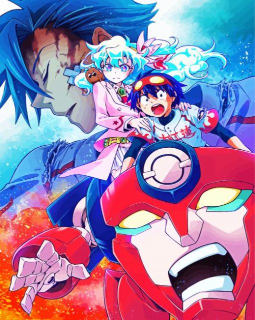 Gurren Lagann Anime paint by number