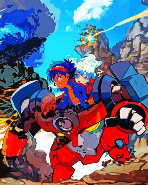 Gurren Lagann Sci Fi Anime paint by number