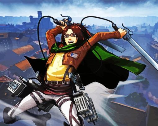 Hanji Zoe Anime Girl paint by number