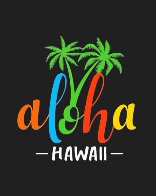 Hawaii Aloha Island paint by numbers