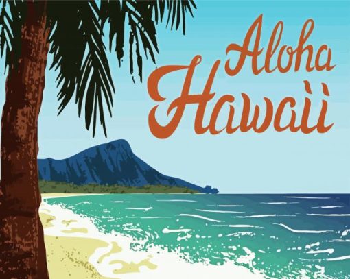 Hawaii Aloha Beach paint by numbers