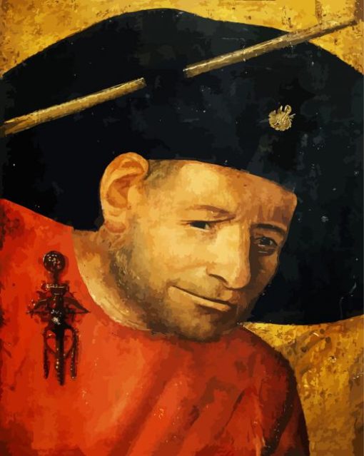 Head Of A Halberdier By Bosch paint by number