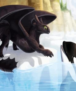 How To Train Your Dragon And Orca paint by number