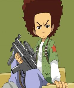 Huey Freeman With Gun The Boondocks paint by numbers