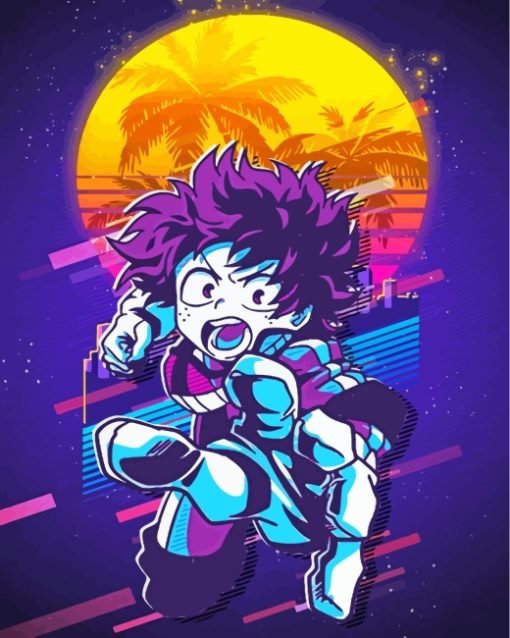 Illustration Deku paint by number