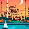 Illustration Hagia Sophia Mosque paint by number