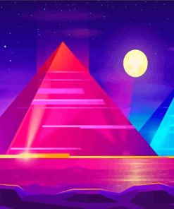 Illustration Pyramids paint by numbers