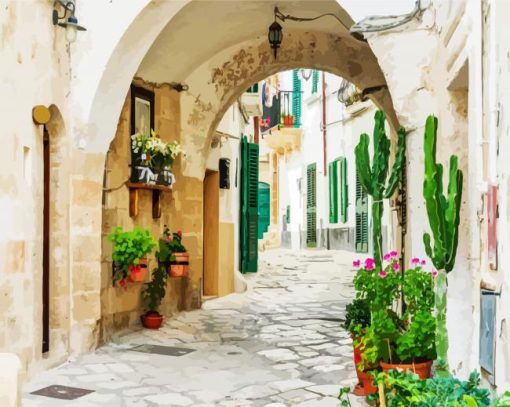 Italy Puglia Streets paint by number