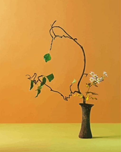 Japanese Ikebana Vase paint by numbers