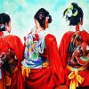 Japanese Kimonos paint by numbers