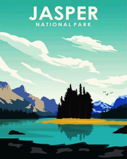 Jasper National Park Poster paint by numbers