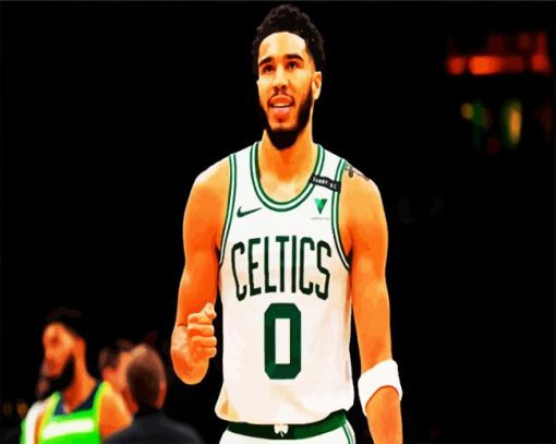 Jayson Tatum Celtics paint by number