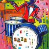 Jazz Drummer Art paint by numbers