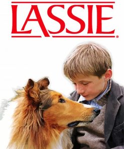 Joe And Lassie Dog paint by numbers