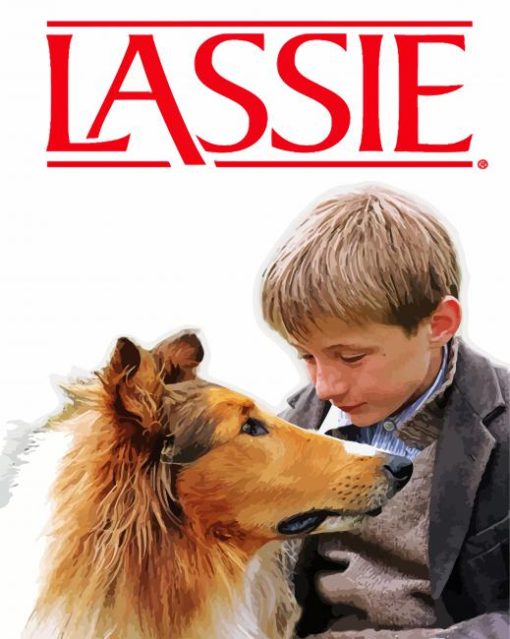 Joe And Lassie Dog paint by numbers