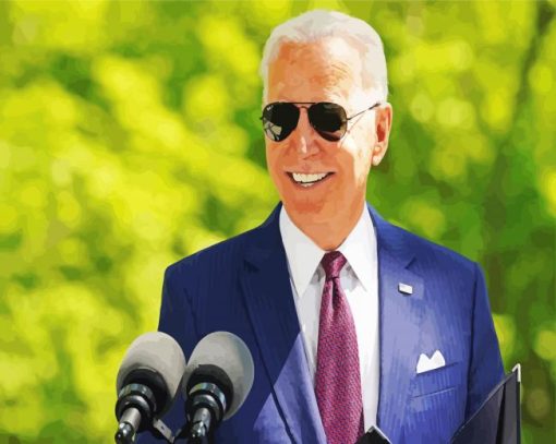 Joe Biden Wearing Glasses paint by numbers