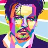 Johnny Depp Pop Art paint by number