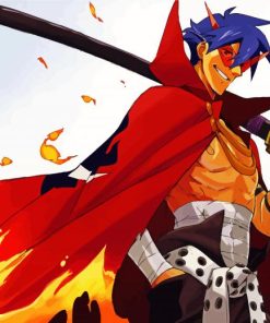 Kamina Gurren Lagann paint by number