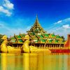 Kandawgyi Lake Yangon paint by number