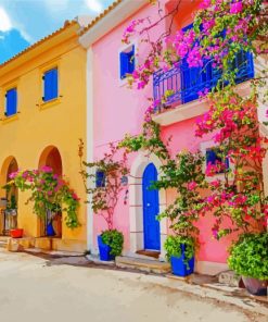 Kefalonia Bougainvillea Blossoms paint by number