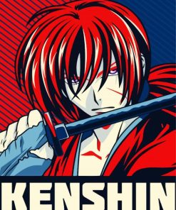 Kenshin Himura Battousai paint by numbers