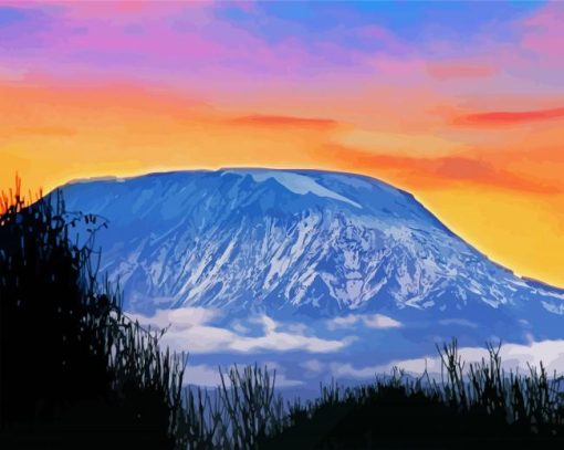 Kenya Kilimanjaro Mountain paint by numbers