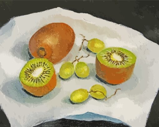 Kiwi Fruit Still Life Art paint by numbers