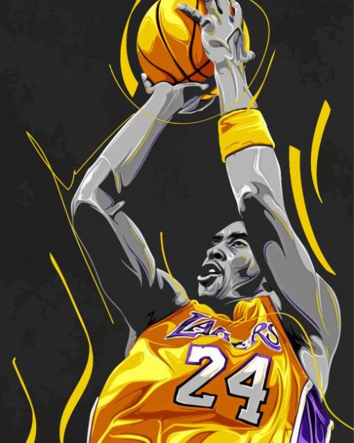 Kobe Bryant Basketball Player paint by numbers