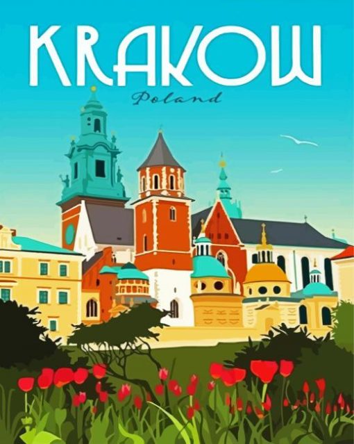 Krakow Poland paint by number