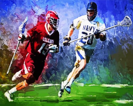 Lacrosse Players paint by number