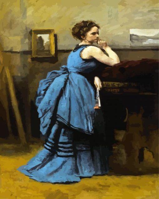 Lady In Blue paint by number