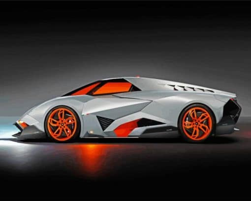 Lamborghini Egoista Car paint by numbers