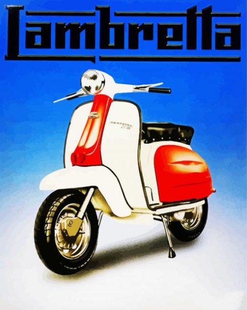 Lambretta Scooter paint by number