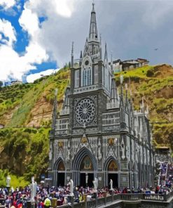 Las Lajas Sanctuary Columbia paint by number paint by numbers