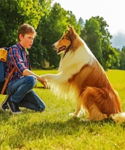 Joe Carraclough And Lassie Dog paint by numbers