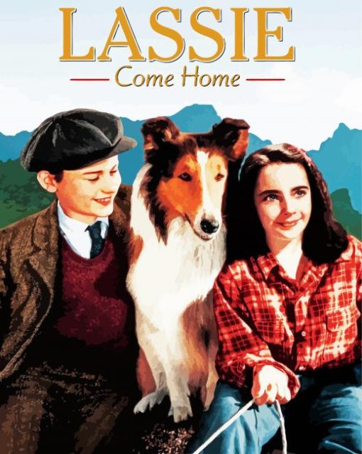 Lassie Come Home Posterpaint by numbers