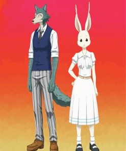 Legosi And Abru Beastars paint by number