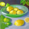 Lemons Bowl Art paint by numbers