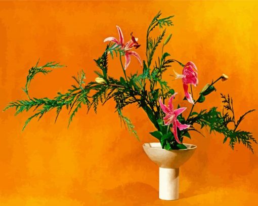 Japanese Ikebana paint by numbers