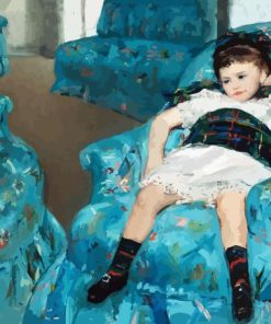 Little Girl In A Blue Armchair paint by number