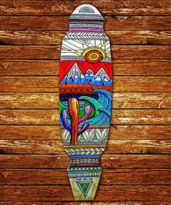 Longboard Art paint by numbers