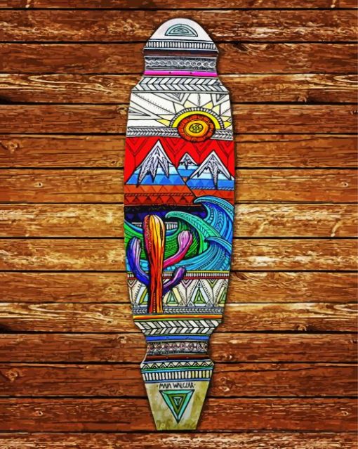 Longboard Art paint by numbers