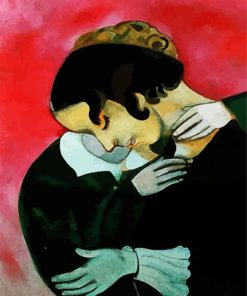 Lovers In Pink Chagall paint by numbers