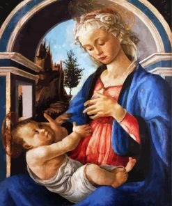 Madonna And Child By Botticelli paint by number