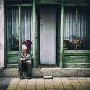 Man Sitting On Doorstep paint by number