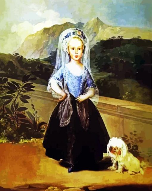 Maria Portrait Francisco Goya paint by numbers