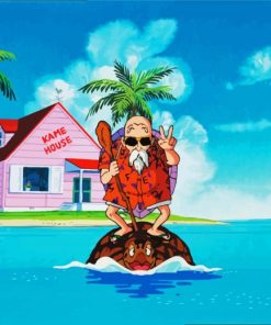 Master Roshi Kame House paint by number